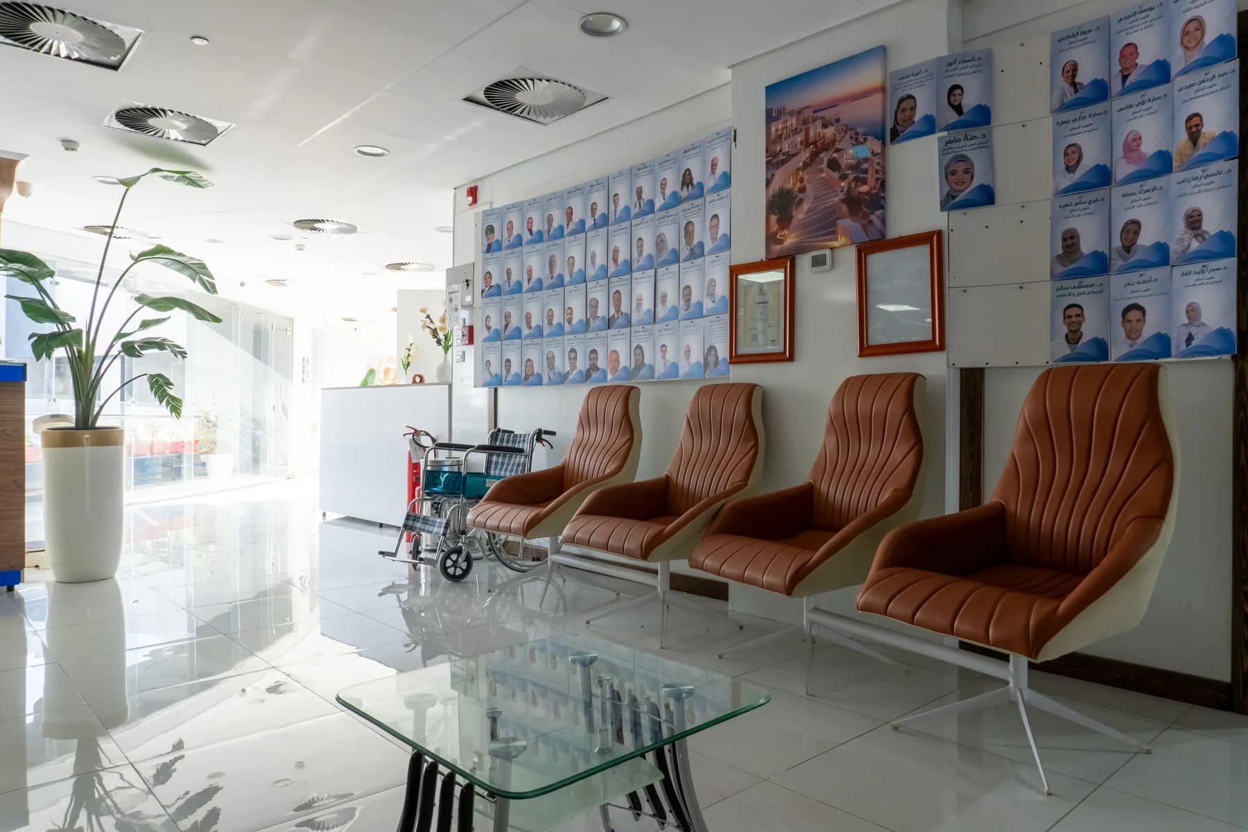Waiting area inside Medical Hub Center